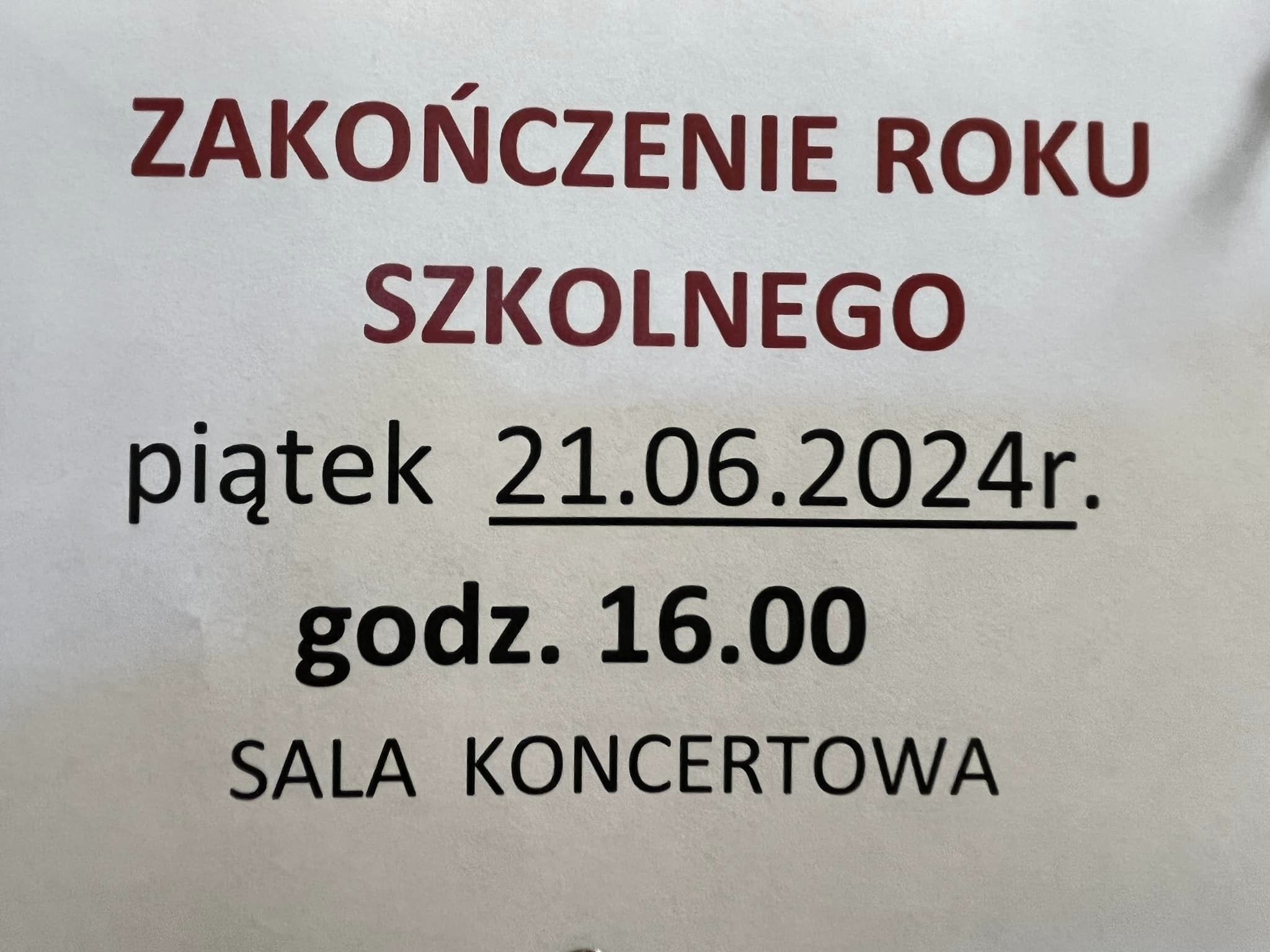 Read more about the article ZAKOŃCZENIE ROKU SZKOLNEGO